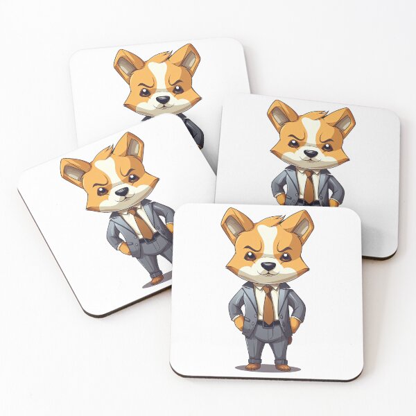 Item preview, Cute cartoon anime dog wearing suit  designed and sold by hermeneutic.