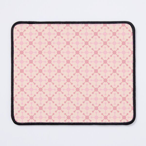 Item preview, Soft Rose Pink Diagonal Connected Molecular Shape Grid Modern Art Deco Pattern designed and sold by PenguinForests.