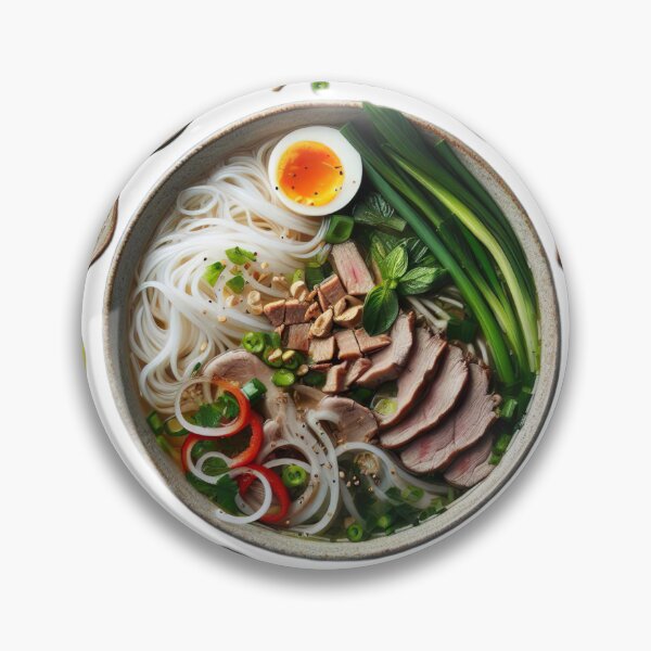 Item preview, "Savory Vietnamese Pho Bowl: Captivating Visual on Black Background" designed and sold by Huycao211.