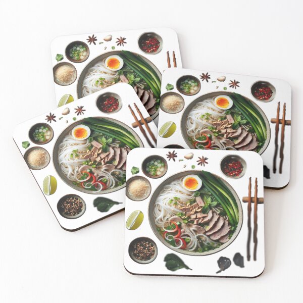 Item preview, "Savory Vietnamese Pho Bowl: Captivating Visual on Black Background" designed and sold by Huycao211.
