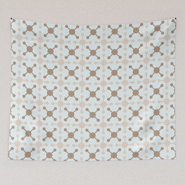 Item preview, Cream Mauve Crosses Dots Atom Molecule Geometry Art Nouveau Girly Contemporary Pattern designed and sold by PenguinForests.