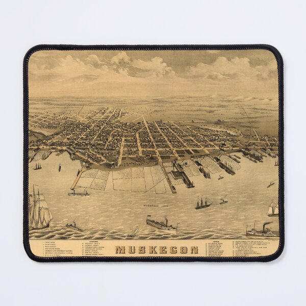 Item preview, Muskegon, Michigan (1874) designed and sold by allhistory.