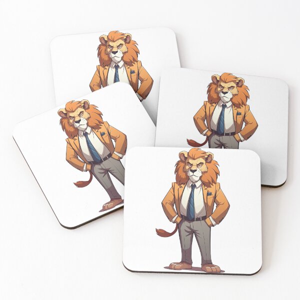 Item preview, cartoon anime lion wearing suit  designed and sold by hermeneutic.