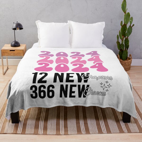 Item preview, 2024, 12 New Chapters, 366 New Chances - Retro Groovy New Year Celebration (Pink and Black Design) designed and sold by Spiprinto.