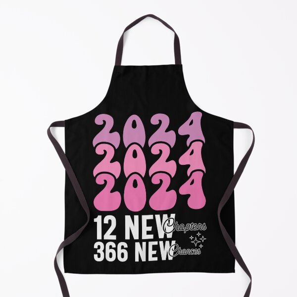 Item preview, 2024, 12 New Chapters, 366 New Chances - Retro Groovy New Year Celebration (Pink and White Design) designed and sold by Spiprinto.