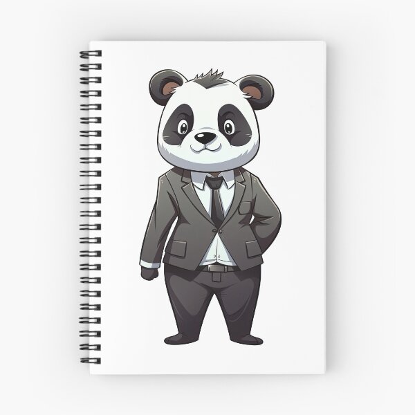 Item preview, Cute cartoon anime panda wearing suit  designed and sold by hermeneutic.