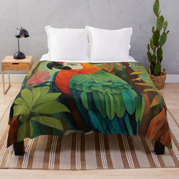 Item preview, Parrot in Green Jungle designed and sold by whitecat23.