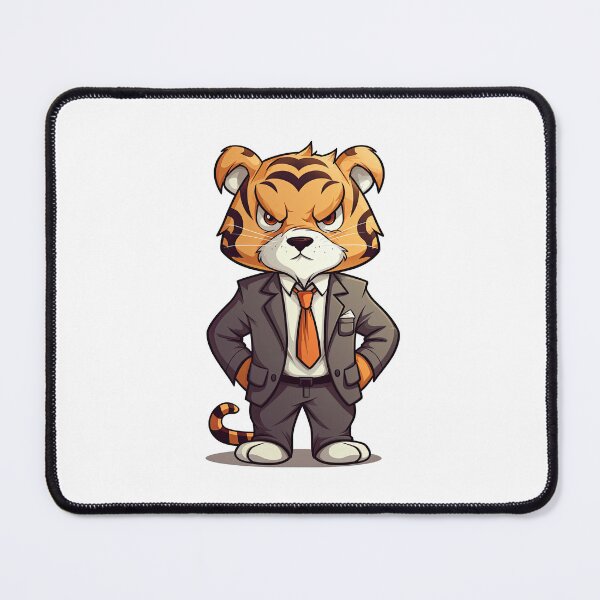 Item preview, Cute cartoon anime tiger wearing suit designed and sold by hermeneutic.