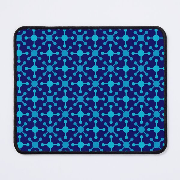 Item preview, Navy Blue Cyan Crosses Molecule Dots Modern Geometric Abstract Oceanic Nautical Network Pattern designed and sold by PenguinForests.