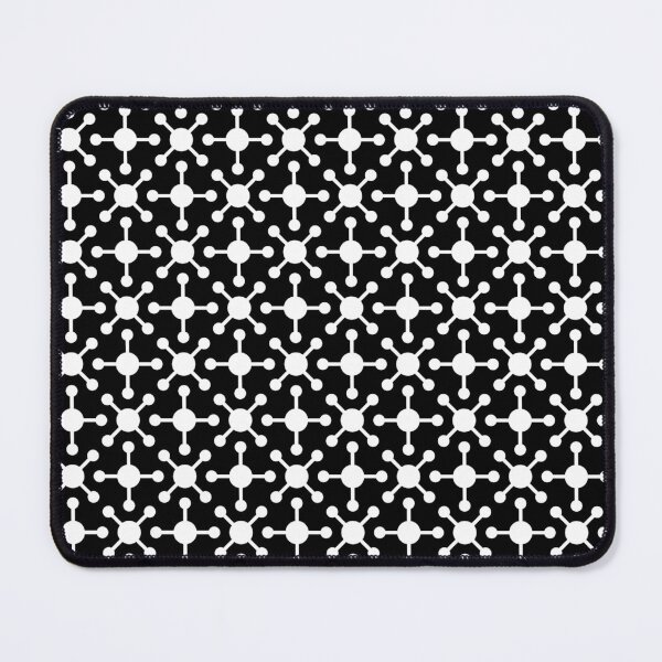 Item preview, Black White Dot Molecule Minimalist Galaxy Spaceship Network Grids Pattern designed and sold by PenguinForests.