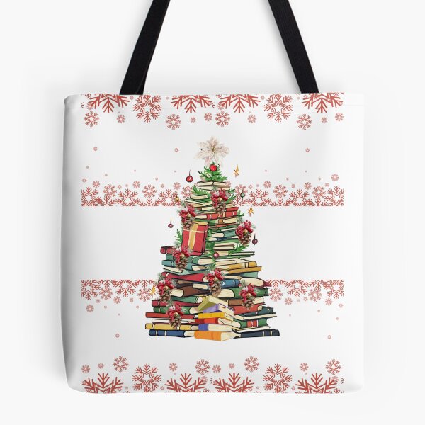 Item preview, Christmas Book Tree With A Snowflake Pattern designed and sold by TeesFashion.