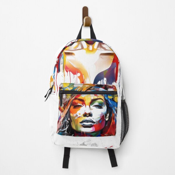 Item preview, Beautiful Woman With Rainbow Hair Painted Effect designed and sold by NeavesPhoto.