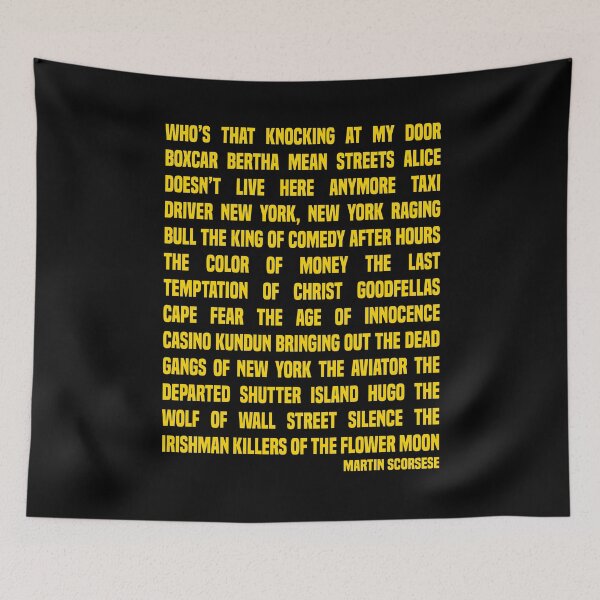 Item preview, Martin Scorsese Filmography designed and sold by AspectsOfDreams.