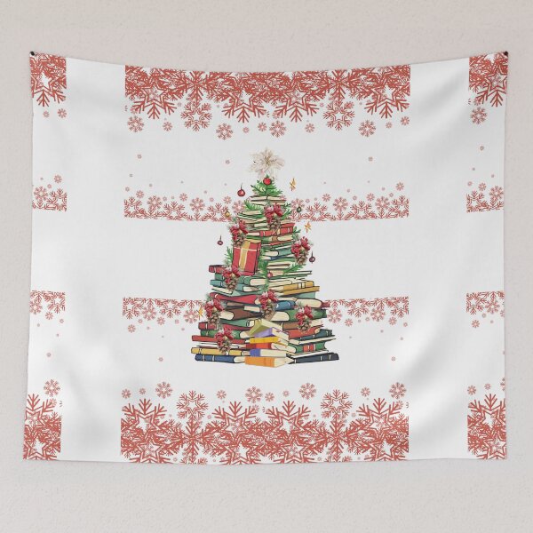 Item preview, Christmas Book Tree With A Snowflake Pattern designed and sold by TeesFashion.