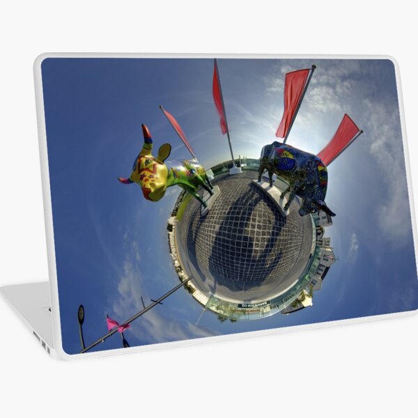 Two Cows on Parade, lower - Ebrington Square, Derry Laptop Skin
