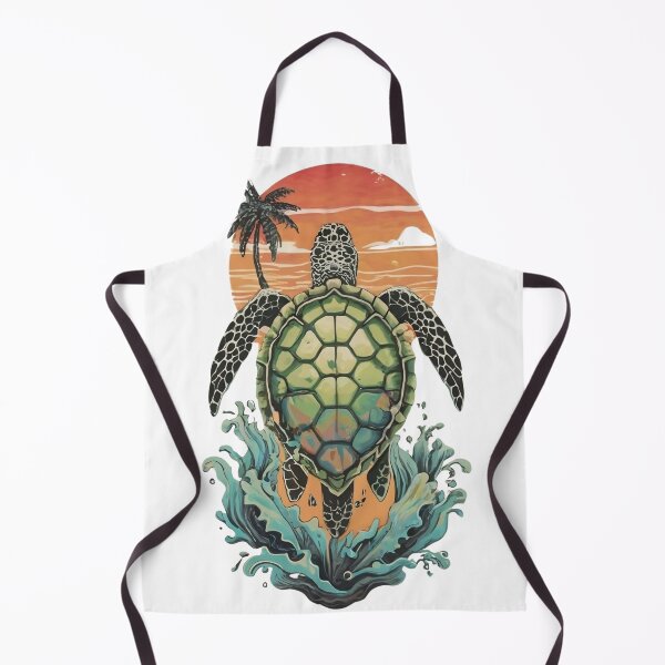 Item preview, sea tutle with sea view designed and sold by DunuStore.