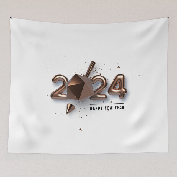 Item preview, 2024 Happy New Year Celebration Typography Design - Festive Holiday Art designed and sold by Gayan-Art.