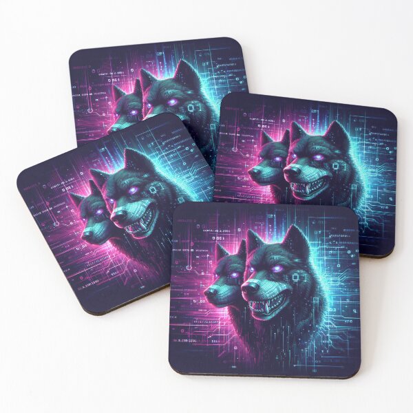 Item preview, "Cute Neon Cyber Glitch Dog: Adorable Futuristic Illumination" designed and sold by Huycao211.