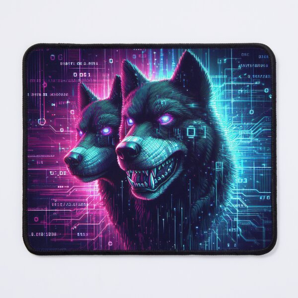 Item preview, "Cute Neon Cyber Glitch Dog: Adorable Futuristic Illumination" designed and sold by Huycao211.