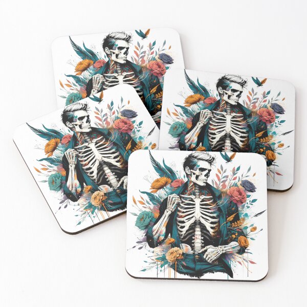 Item preview, Necroflora: Where Life Meets Death / Floral Skeleton/ Handsome Male Portrait designed and sold by DelMoore93.