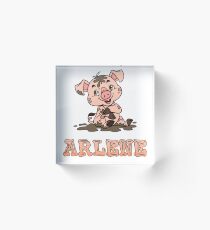 Arlene Piggy Acrylic Block