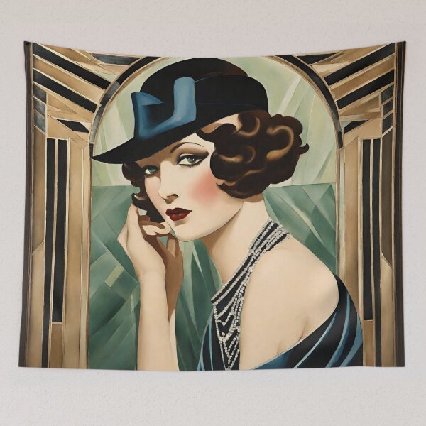 Item preview, Lady Joanne Art Deco Aristocrático retrato de 1920 designed and sold by ArDecoS.