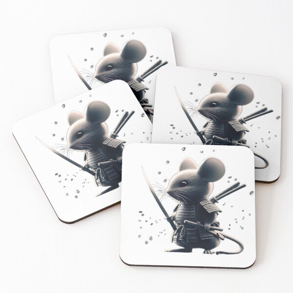 Item preview, "Samurai Mouse: Striking Visual in Dark Background with Tiny Sword" designed and sold by Huycao211.