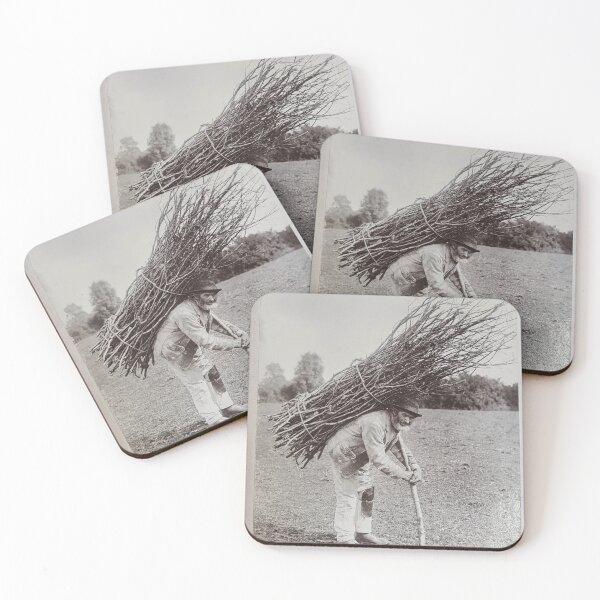 Item preview, "Stick Man," also known as Lot Long or Longyear, Victorian Wiltshire thatcher 1892 photograph used for "famous" 1971 heavy metal British rock group blues album of quite some fame designed and sold by Jéanpaul  Ferro.