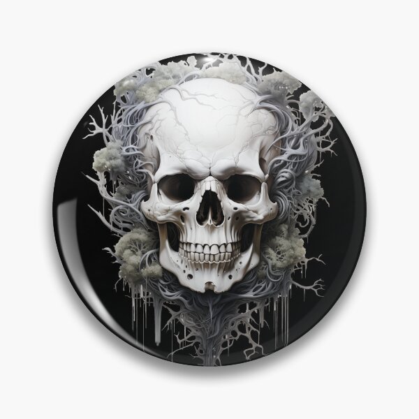 Item preview, Skull and crossbones with flowers for a grunge and romantic look designed and sold by nellylebrun.