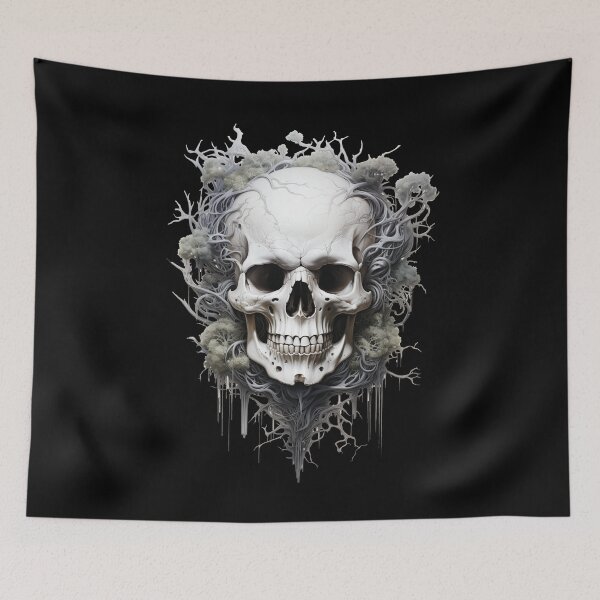 Item preview, Skull and crossbones with flowers for a grunge and romantic look designed and sold by nellylebrun.