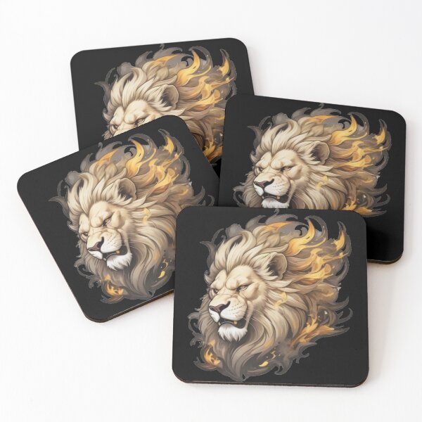 Item preview, White Lion with fire designed and sold by WildArtista.