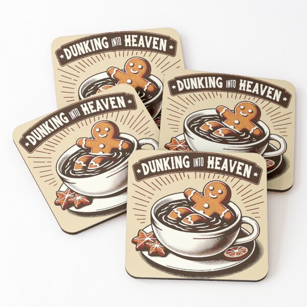 Item preview, Dunking into Heaven - Vintage gingerbread cookie and coffee designed and sold by PrintSoulDesign.