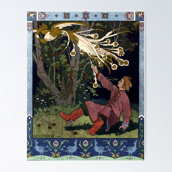 Item preview, The Tale of Prince Ivan, The Firebird and the Grey Wolf - Ivan Bilibin 1899 designed and sold by forgottenbeauty.