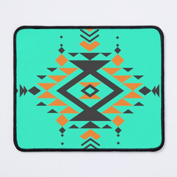 Item preview, Preppy Teal Orange and Gray Aztec Southwestern Pattern designed and sold by IamTrending.