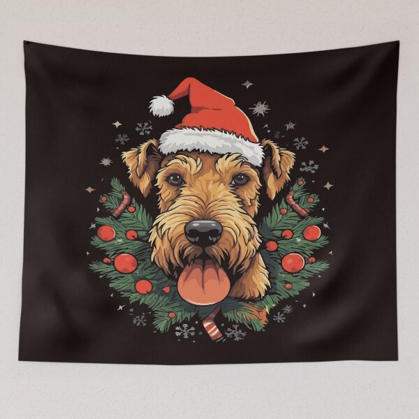 Item preview, Christmas Airedale Terrier designed and sold by creativellashop.