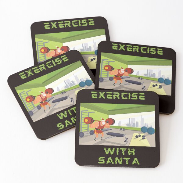 Item preview, Exercise with Santa. Funny gift for the lazy Christmas. designed and sold by Studio-wzory.