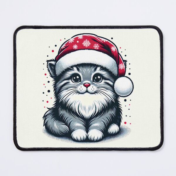 Item preview, Pallas Cat Christmas hat cute designed and sold by ChataMaroon.