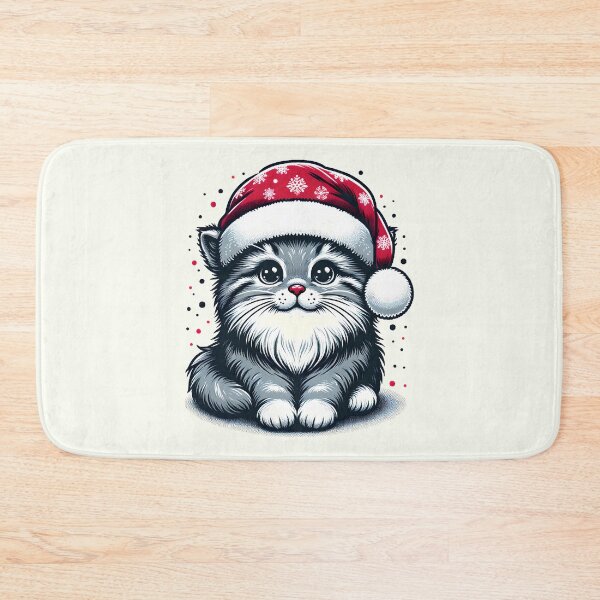 Item preview, Pallas Cat Christmas hat cute designed and sold by ChataMaroon.