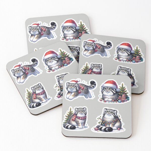 Item preview, Pallas Cat Christmas hat cute Set designed and sold by ChataMaroon.