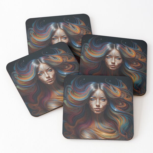 Item preview, Ethereal Dreams - Vibrant Digital Portrait designed and sold by RevGens.