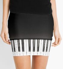 Piano Music Black and White Mini Skirt