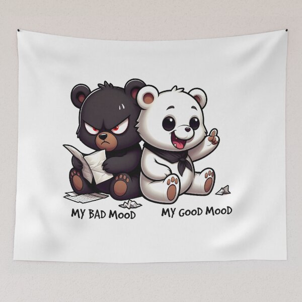 Item preview, Me Against Me Bipolarity Cute Kawaii   designed and sold by TeddybearClub.