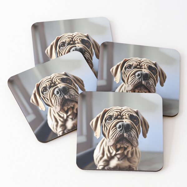Item preview, Curious Canine Portrait - Wrinkled Brown Dog designed and sold by RevGens.