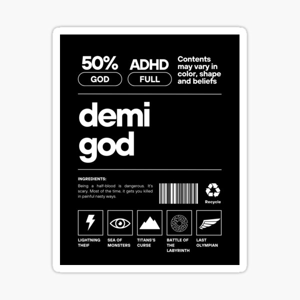 Demigod Packing Label Sticker