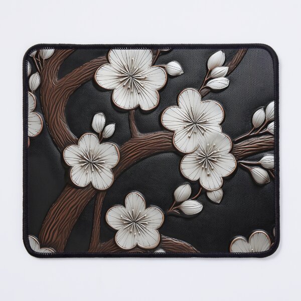 Item preview, leather cherry blossom embossed print designed and sold by dcrc.