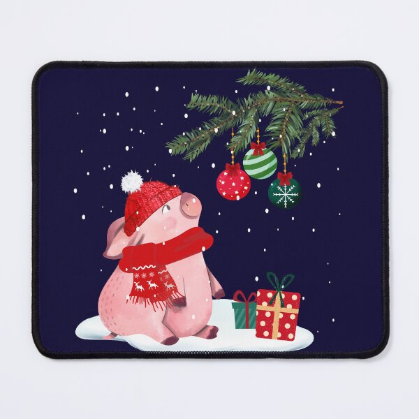 Item preview, Cute Pig Under The Christmas Tree designed and sold by AnulaArt.