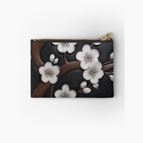 Item preview, leather cherry blossom embossed print designed and sold by dcrc.