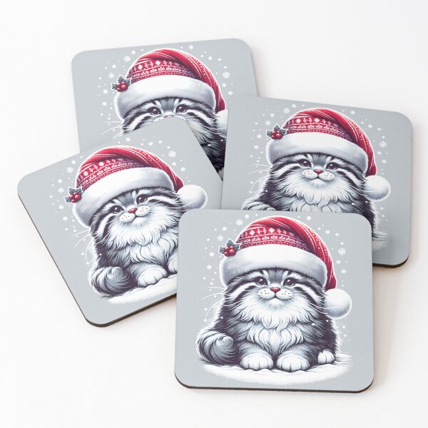 Item preview, Pallas Cat Christmas hat cute designed and sold by ChataMaroon.