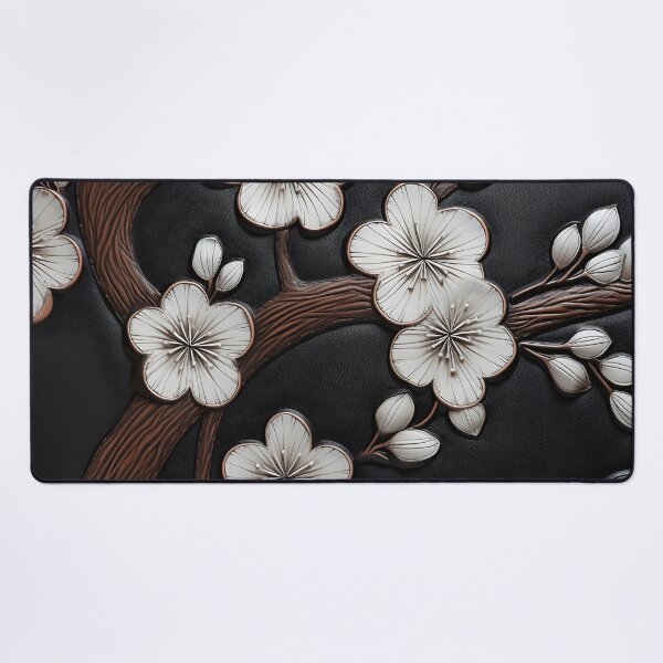 Item preview, leather cherry blossom embossed print designed and sold by dcrc.