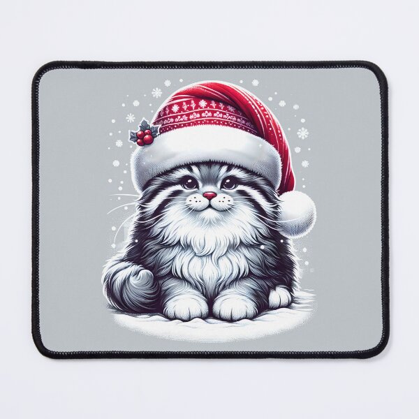 Item preview, Pallas Cat Christmas hat cute designed and sold by ChataMaroon.